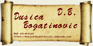 Dušica Bogatinović vizit kartica